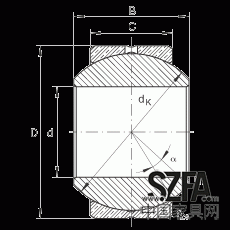 關(guān)節(jié)軸承 GE10-PB, 根據(jù) DIN ISO 12 240-1 標(biāo)準(zhǔn)，尺寸系列 K，需維護(hù)