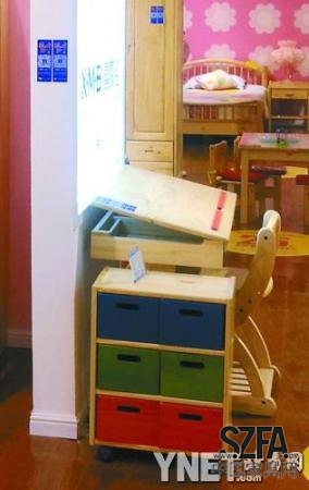 圖片中的“尖角收納柜”屬于不合格產品