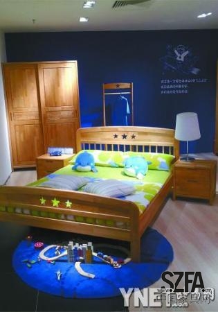 百強哈利木屋兒童家具展廳內的“小樣板間”為兒童房布置帶來啟發