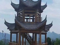 防腐木涼亭